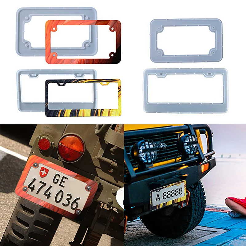 

Fashion Jewelry Tool DIY Crafts Jewelry Epoxy Resin Mold License Plate Frame Casting Silicone Mould For DIY Crafts