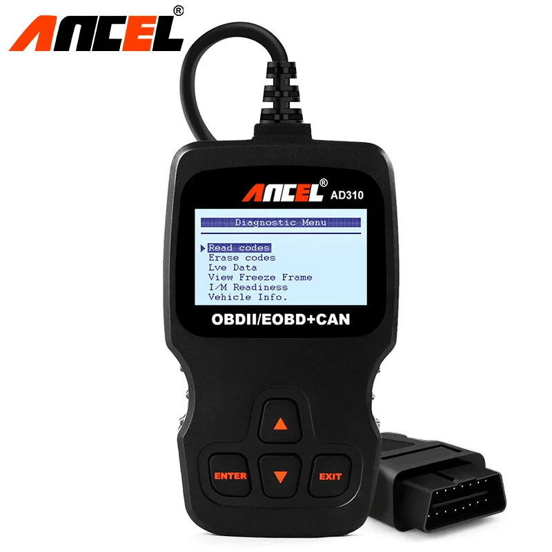 Автомобильный сканер Ancel AD310 OBD2 диагностический инструмент Obdii считыватель кодов