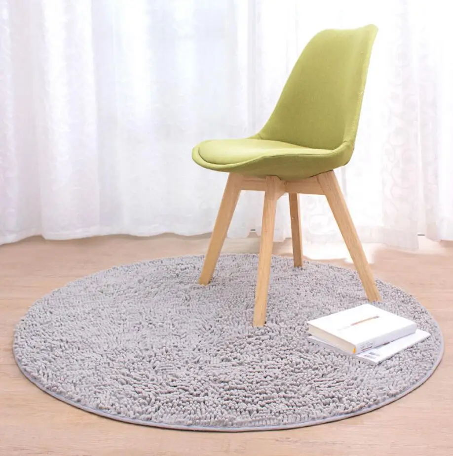 

80/100/120cm Soft Bathroom Carpet Solid Round Anti-Slip Floor Mat For Toilet Circular Rug For Decor Modern Bathroom Carpet Mats
