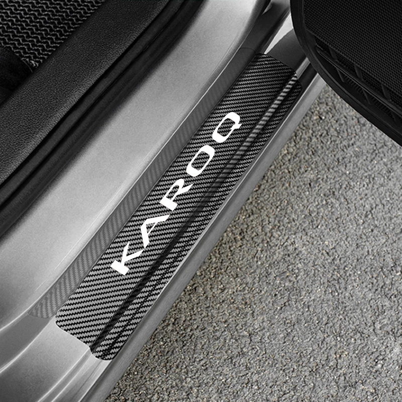 4 шт./компл. автомобильные накладки на пороги для Skoda KAROQ аксессуары Декоративные наклейки для стайлинга автомобилей