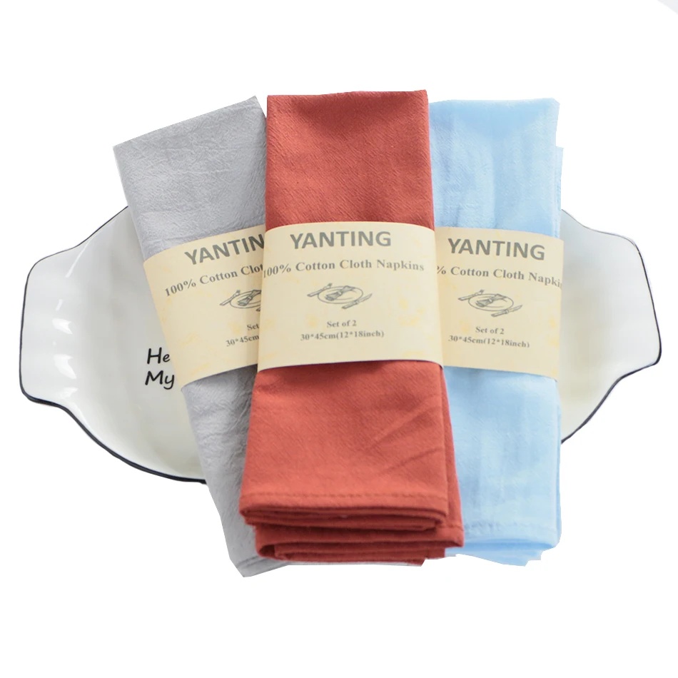 Набор из 2 салфеток 100% хлопчатобумажной ткани для обеденного стола мягкие