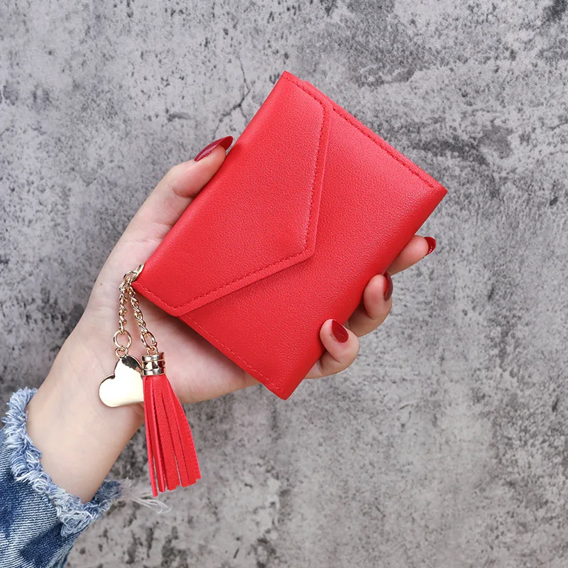 

2021 Women Cute Pink Wallets Pocket Purse Card Holder Small Wallet Lady Female Fashion Short Coin Purse Money Bag