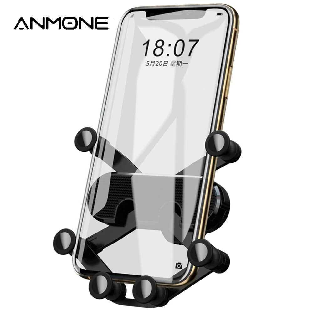 

ANMONE Car Gravity Holder For Phone Round Air Vent Mobile Stands 6-point Stable Smartphone Bracket Cell Phone Accessories