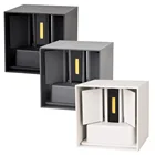 Светодиодный настенный светильник, алюминиевая водонепроницаемая лампа для внутреннего и наружного монтажа, кубический светодиодный садовый светильник для крыльца, прикроватная лампа, IP65, 12 Вт