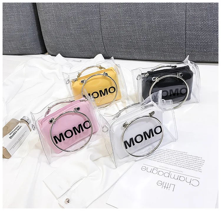 Сумка мессенджер PLAY KING женская прозрачная модный роскошный саквояж из ПВХ