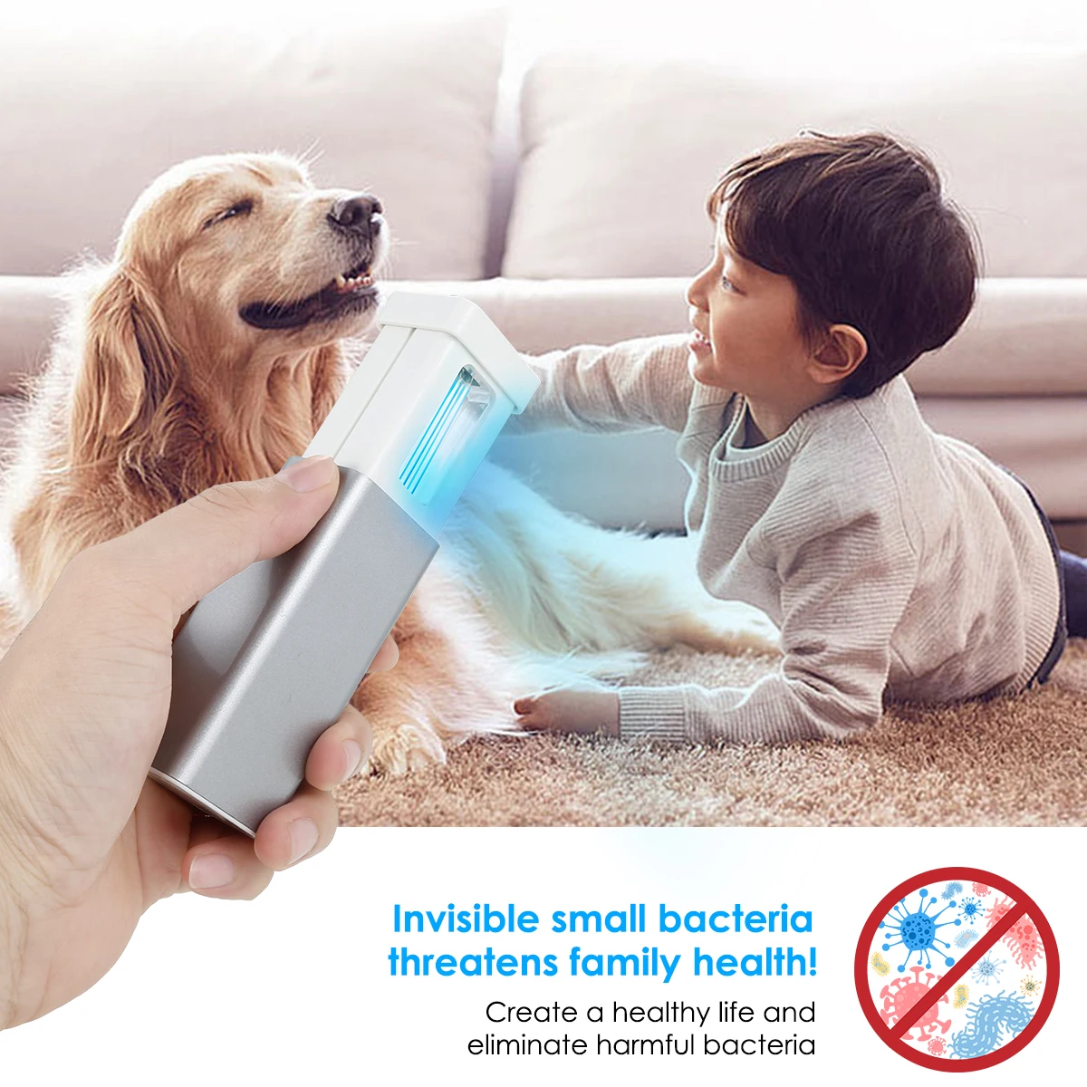 

Portable UV Sanitizer Light LED Flashlight Hand-held UV Sterilizing Wand Ultraviolet Sterilizer Light