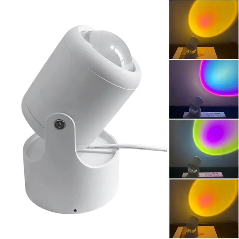 

USB Sunset Projection Lamp Rainbow LED Light Colorful Night Lights Decorative Projection Party Home Atmosphere Decor Lighting