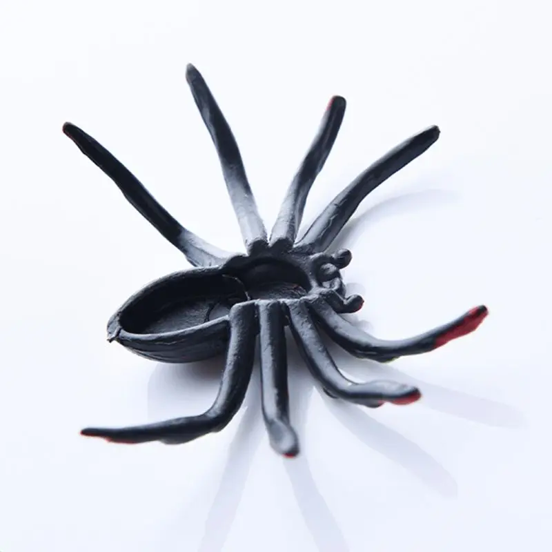 

60pcs/set Halloween Party Decoration Ornaments Prank Tricky Simulation Scary Spotted Spider Haunted House Bar Scene Layout