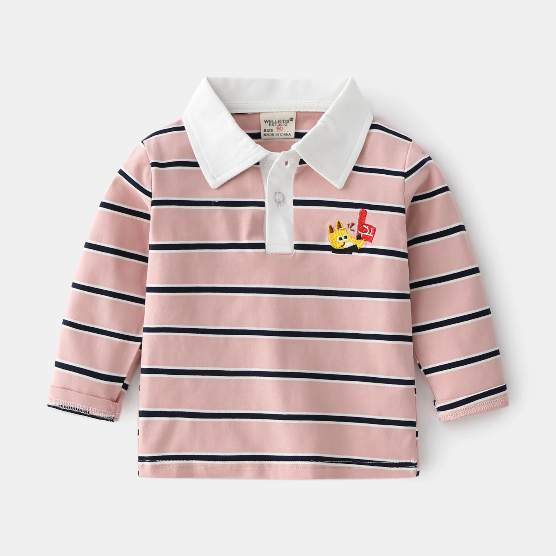 

Fashion Spring Fall Boys Polo T-shirt Striped Quality Cotton Kids Shirt Tops Tees Toddler Outfit Children's Clothing