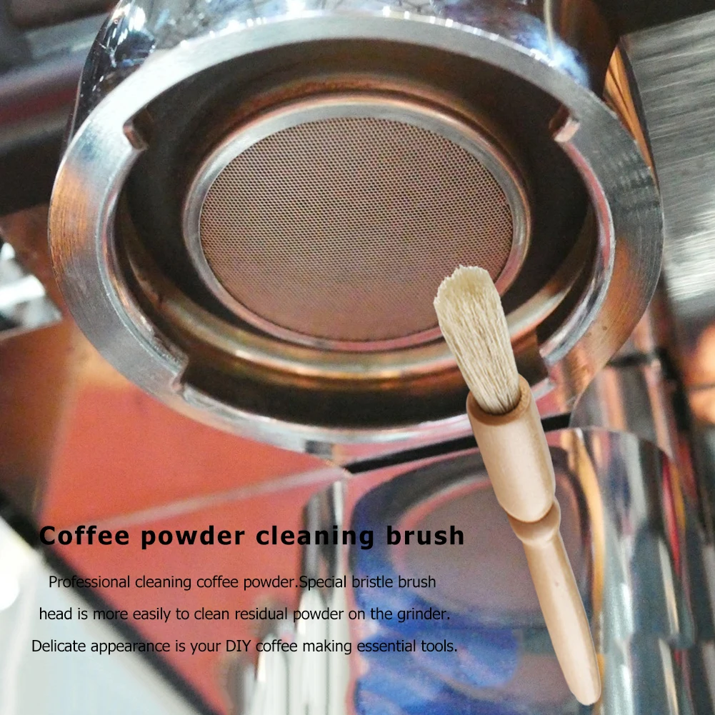 1 шт. щётка для кофе с натуральной щетиной и деревянной ручкой|Щетки зачистки| |