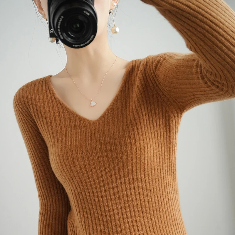 Для весны осени и зимы Новый стиль 100% из чистой шерсти женские свитера с