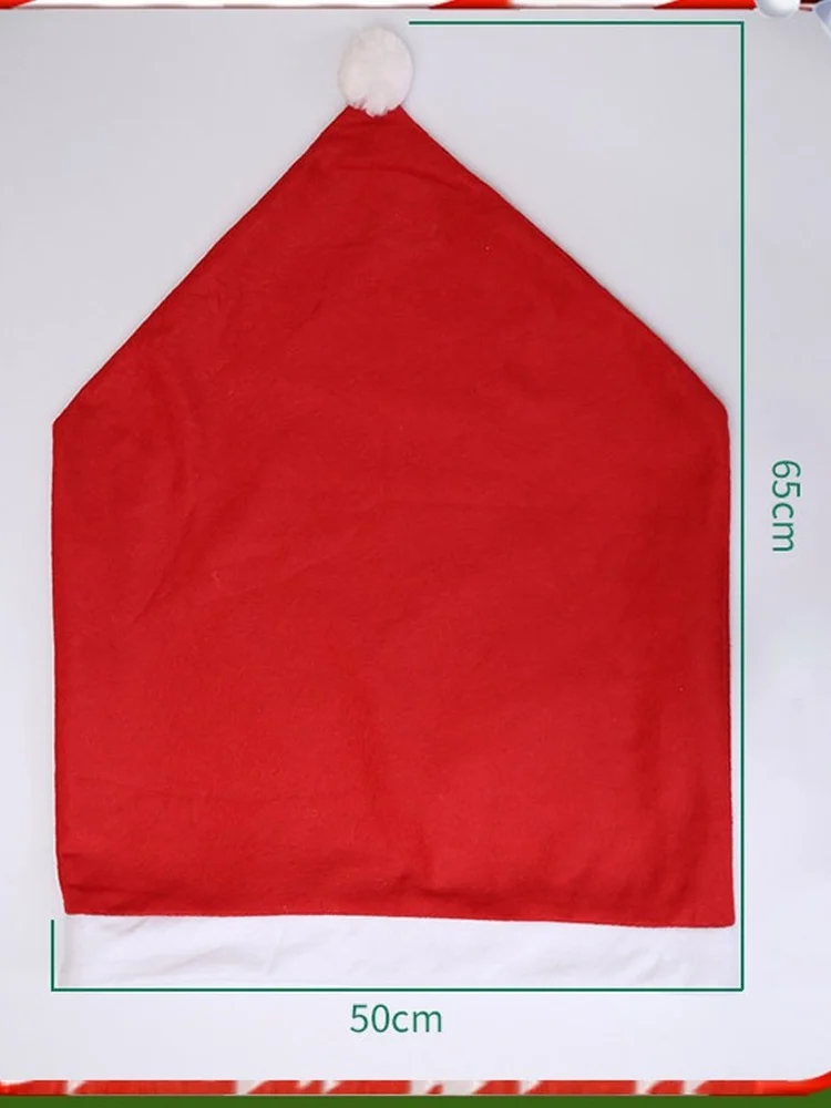 

IBOWS 4/6pcs christmas chair covers Santa Claus Hat Christmas Dinner Chair Back Covers Table Party Decor New Year Party Supplies