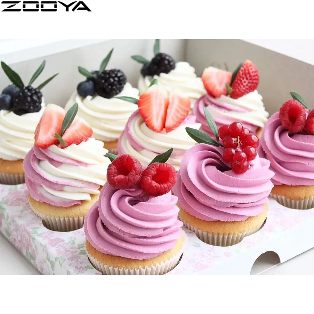 Алмазная 5D Вышивка сделай сам картина десерт с квадратными стразами мозаика