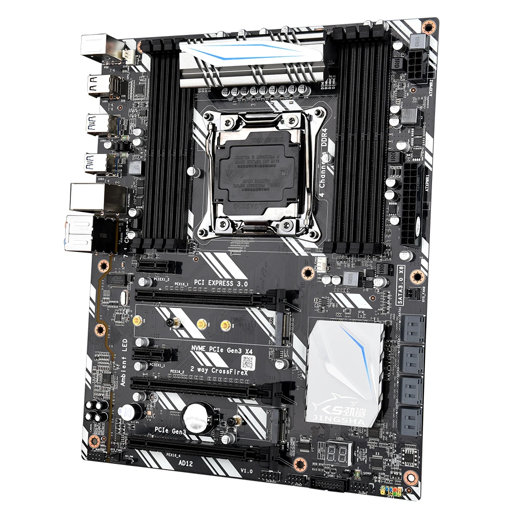X99 D8 расческа материнская плата набор с LGA2011 3 Xeon E5 2678 V3 2678V3 CPU 4X8GB = 32GB 2400MHz DDR4 ECC REG 4