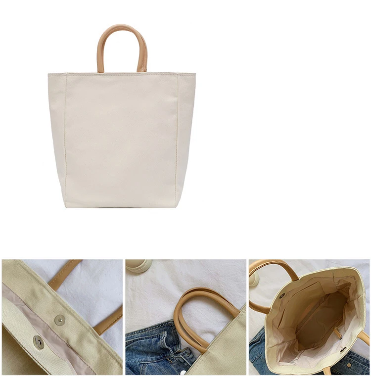 New fashion simple leisure Tote Bag student schoolbag large capacity canvas briefcase
