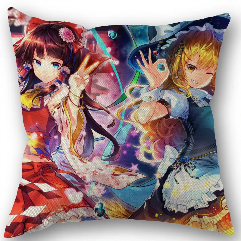 

Japanese Anime Girl Touhou Pillow Covers Cases Cotton Linen Zippered Square Decorative Pillowcase Outdoor,Office,Home Cushion