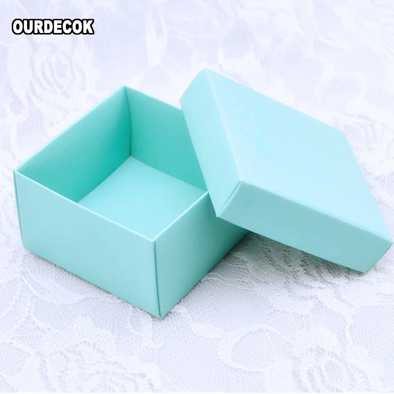 100 шт Романтическая Свадебная коробка Tiffany Blue бумажная коробка для конфет DIY коробки для конфет печенья подарочные коробки для свадебной вечеринки принадлежности для конфет