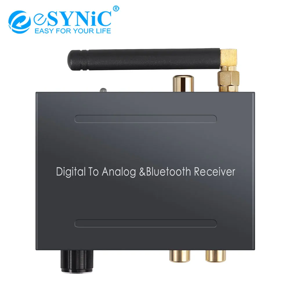 ESYNiC 192 кГц Bluetooth DAC Цифровой оптический коаксиальный до 3 5 мм RCA аналоговый аудио