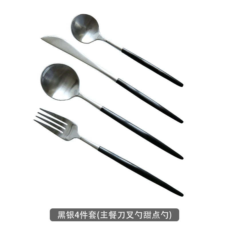 

Simple Rustic Art Modern Cutlery Set Portable Eco Friendly Stainless Steel Gift Design Cubiertos Dorados Home Decoration Ec50cj