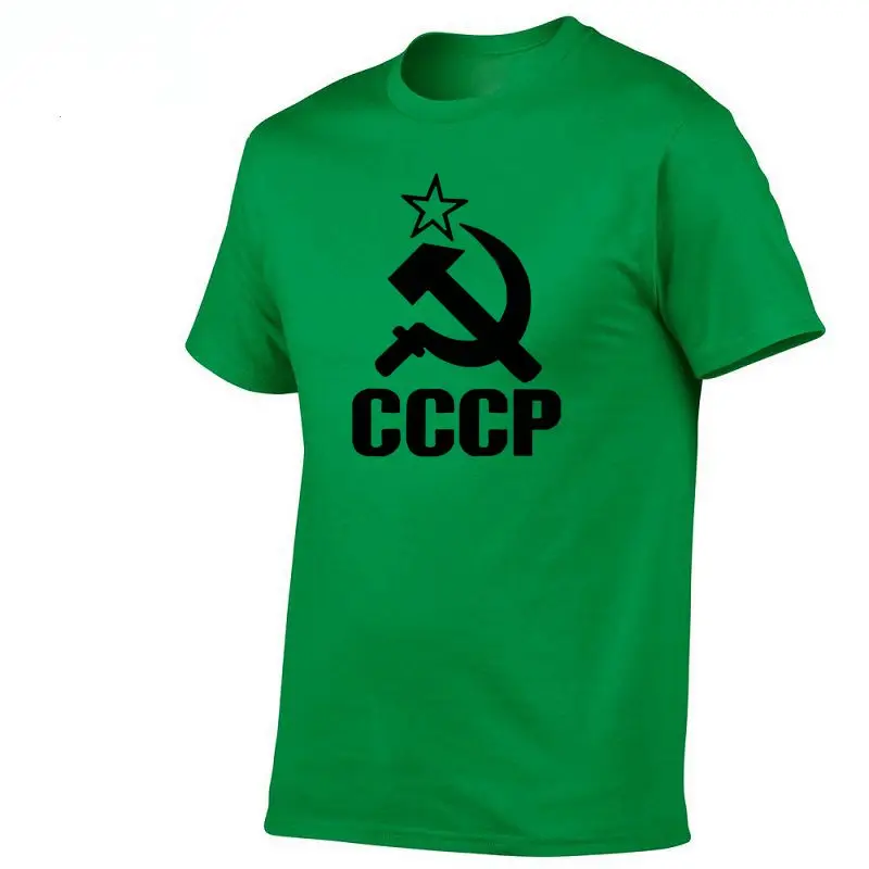 14 Летние русские футболки CCCP для мужчин, футболки с коротким рукавом, футболки с круглым вырезом из хлопка для мужчин - Цвет: 14