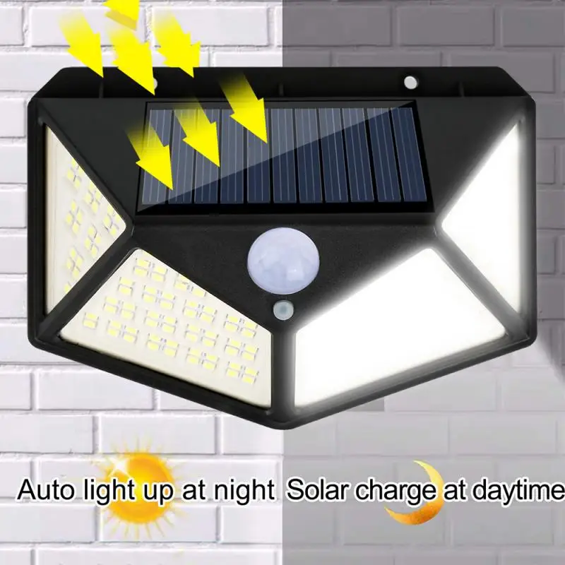 1 шт. солнечный светильник светодиодный Водонепроницаемый настенный движения