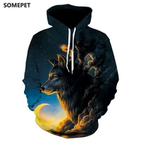 night guardian by art wolf 3d printed hoodies men sweatshirt novelty casual hoodies quality drop ship tracksuits brand pullover