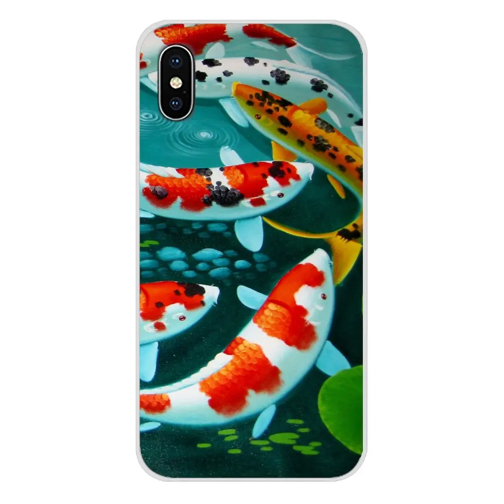 Аксессуары чехлы для телефонов Чехлы Apple iPhone X XR XS 11Pro MAX 4S 5S 5C SE 6S 7 8 Plus ipod touch 5 6 Koi Carp
