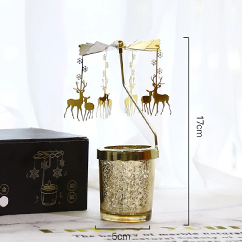 Металлический подсвечник с Рождеством Декор для домашнего стола подарки на