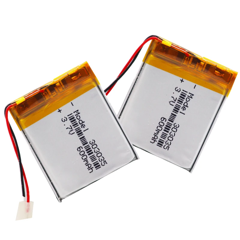 303035 3.7v 600mAh Lithium Ion Li-polymer Battery PCM Protected Selfie Stick Driving Recorder Locator Radio Lipo Bateria - купить по