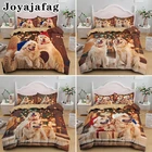 Рождественский Комплект постельного белья с милыми собаками, пододеяльник и наволочка для детей и взрослых, Подарочные комплекты для односпальной и двуспальной кровати