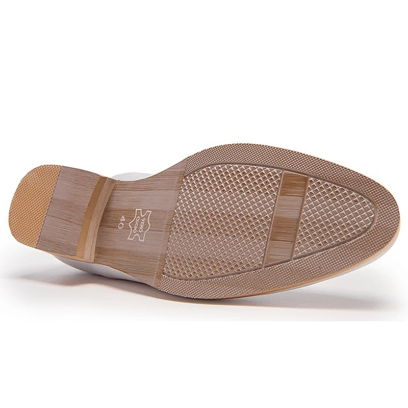 

New Arrival Genuine Leather Formal Dress Wedding Bridal Shoes Pointed Toe Laces Men's High Heel (3cm) Oxfords For Male JNS136