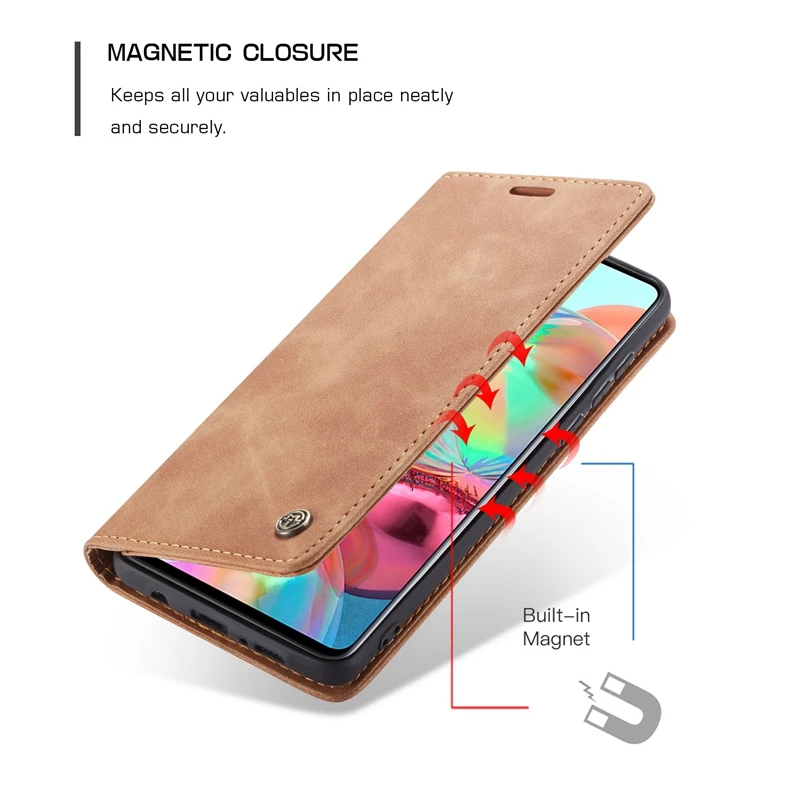 Для Coque Samsung Galaxy A52 A72 чехол A51 A71 Ретро Кожаный чехол-портмоне с откидной крышкой