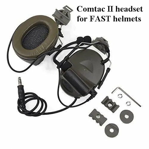 

Тактическая гарнитура Z airsoft Comtac II для быстрого шлема с переходником на рейку Z031