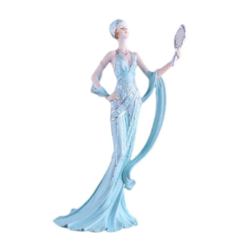 

European Resin Statue Accessories Girl Beauty Character Home Livingroom Table Figurines Crafts Decoration Wedding Gifts D179