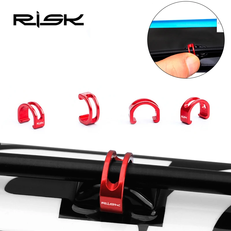 RISK 5 шт. велосипедный кабель корпус направляющая C зажимы Универсальный MTB дорожный велосипед стойки Кабельные направляющие зажим полые алюминиевые C Пряжки зажимы