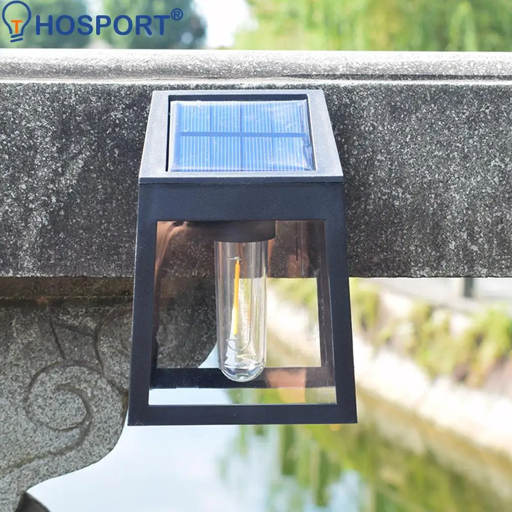 

2pcs Outdoor Solar Energy Light Waterproof Tungsten Lamp Garden Decoration Street Lights Solar Powered Wall Lamp
