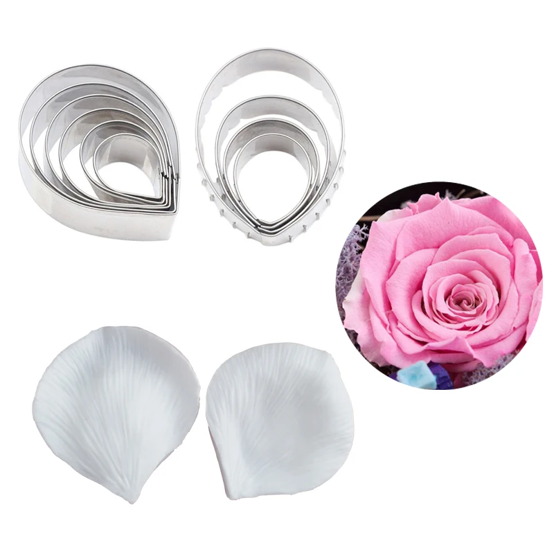 Большая силиконовая форма для розовых крышек помадка инструменты украшения