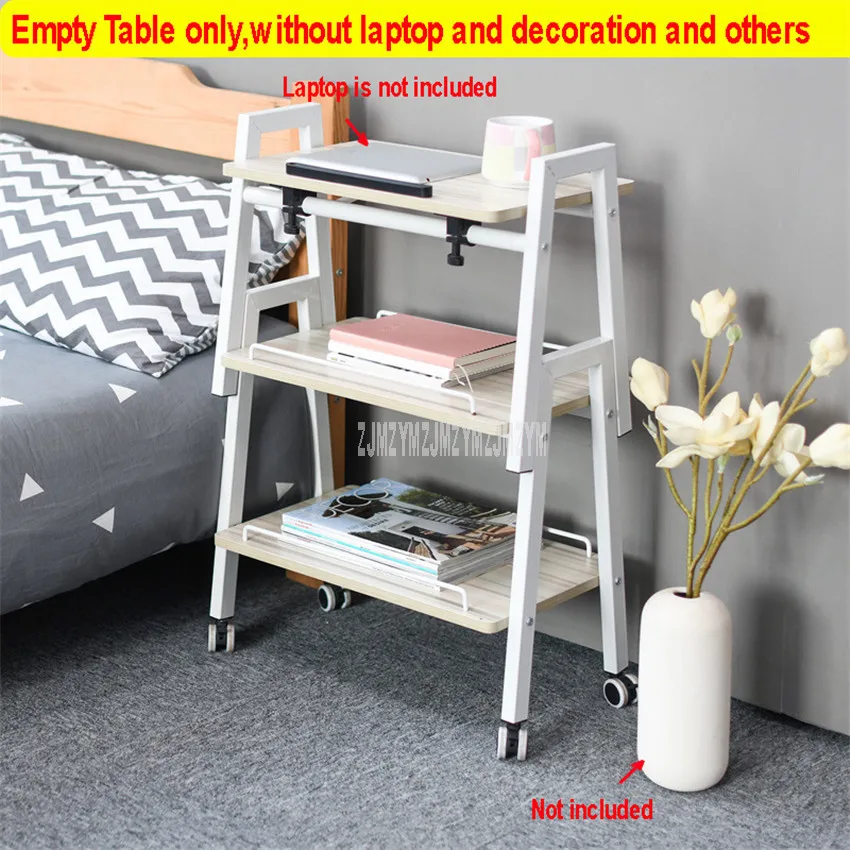 White maple color 3 Слои современный боковой Диванный Чай Настольная лампа с колесо легко двигаться простые домашние Гостиная Спальня угловой организации хранения Кофе стол - Цвет: White maple color