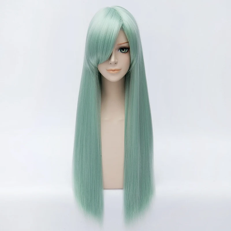 

Anime The Seven Deadly Sins Elizabeth Liones Cosplay Wigs Long Straight Light Green Party Carnival Synthetic Hair Wig+ Wig Cap