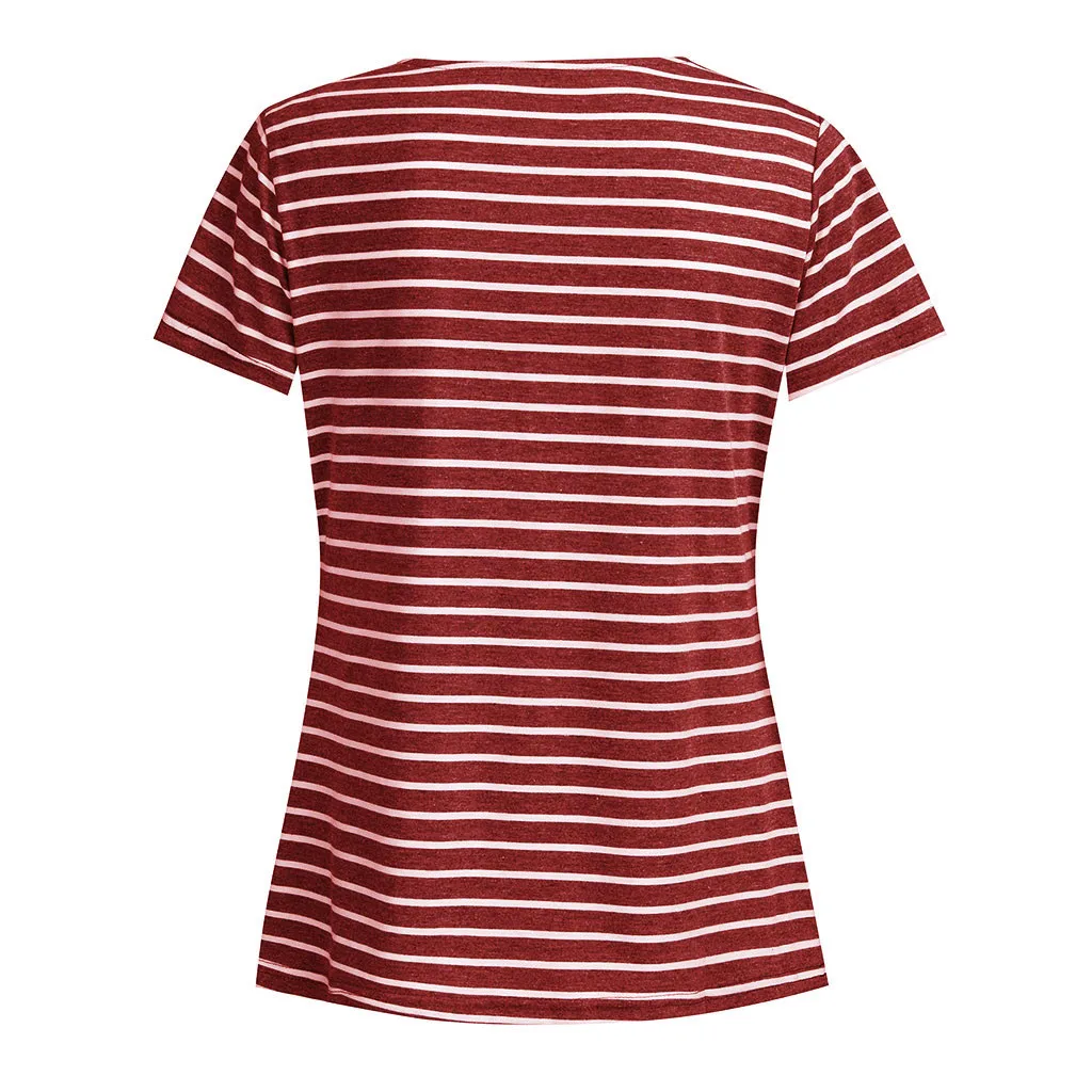 Женская одежда для беременных в полоску с коротким рукавом топы кормящих блузка