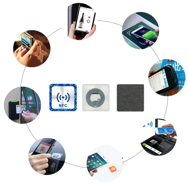 6PCS Universal NFC Ntag213 Tags Anti Metal Sticker NTAG 213 Metallic Badges Token Label for Smart Mobile Phones | Безопасность и