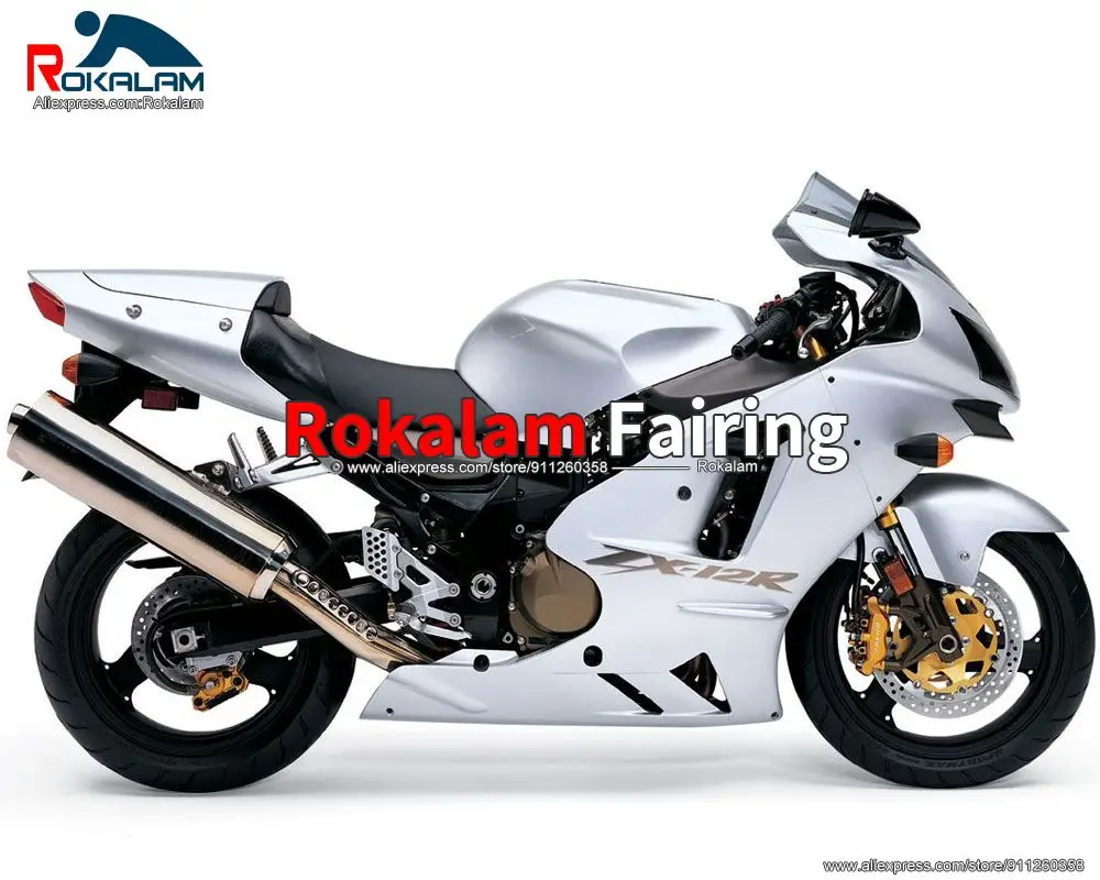 

Parts For Kawasaki ZX12R Ninja 2002 2003 2004 2005 2006 ZX-12R 02 03 04 05 06 White Motorbike Fairings (Injection Molding)