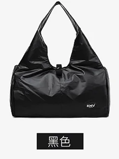 Pearl Black Women Storage Training Adjustable Strap Dry Wet Separated Waterproof Outdoor Fitness Travel Handbag Nylon Sports Yoga Gym Bag - Цвет: Pearl Black