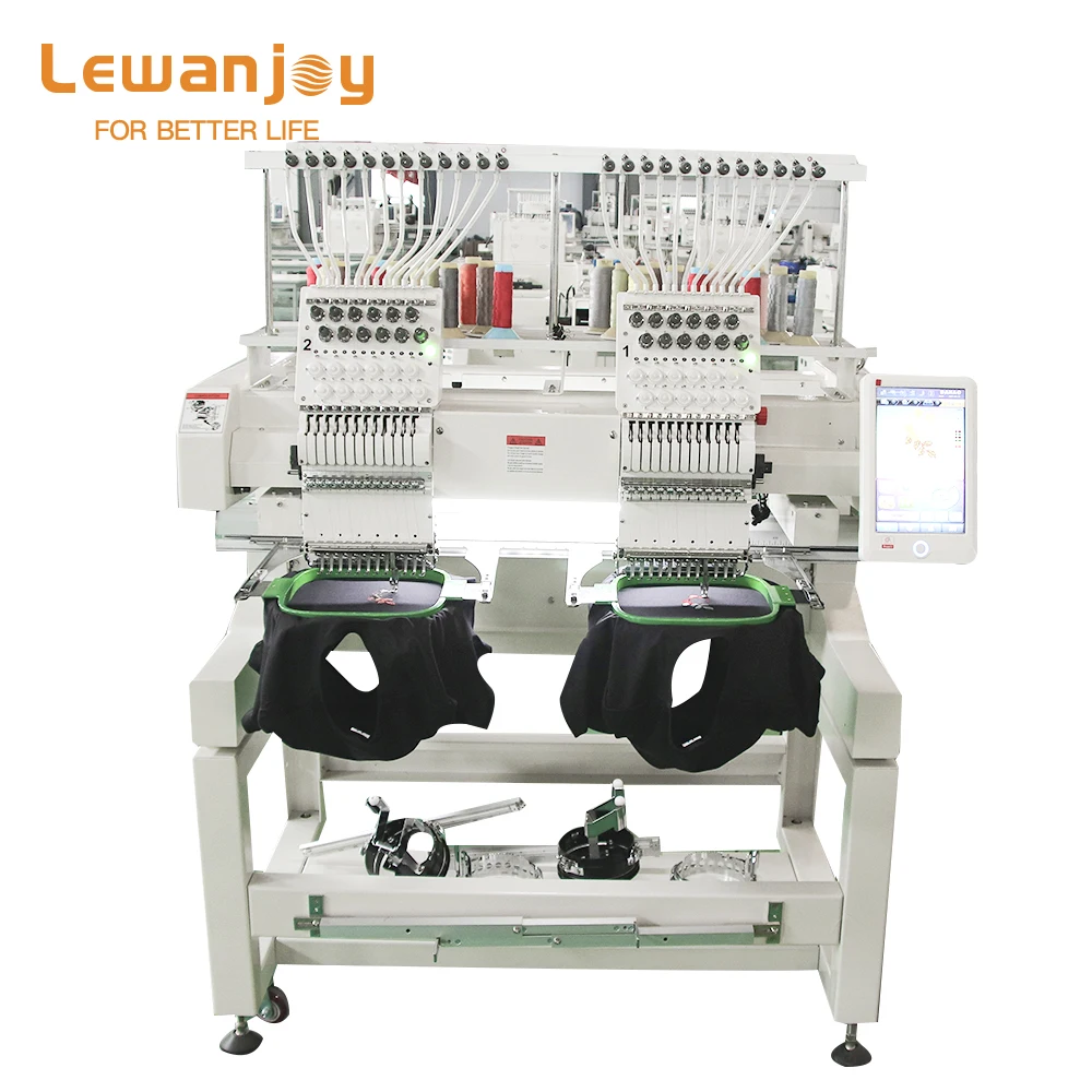 

embroidery portable industrial designs handheld sewing stitching machine 2 head 15colors for leather