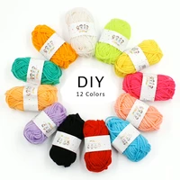 12 colors milk cotton yarn comfortable wool blended yarn sewing children diy hand knitting scarf yarn crochet knitting yarn