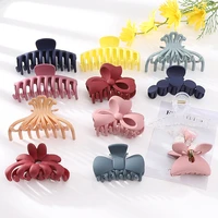 new elegant korean women big clip fashion beauty solid claws female hairpin for girls colorful hair accessories
