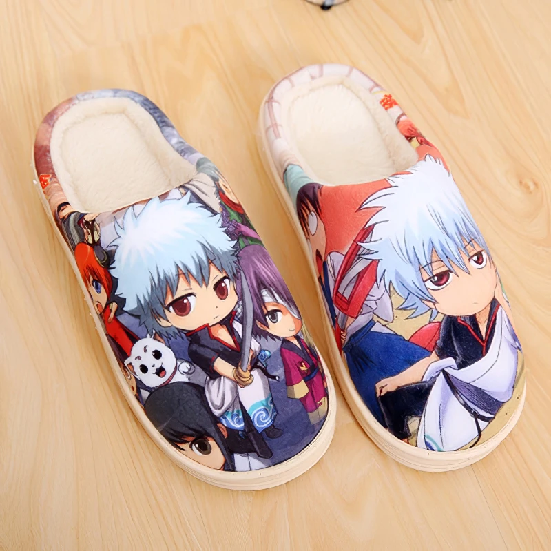 

Slippers Cartoon Cute Anime Gintama Warm Winter Shoes Boots Home Indoor Bedroom For Men Women Boys Girls