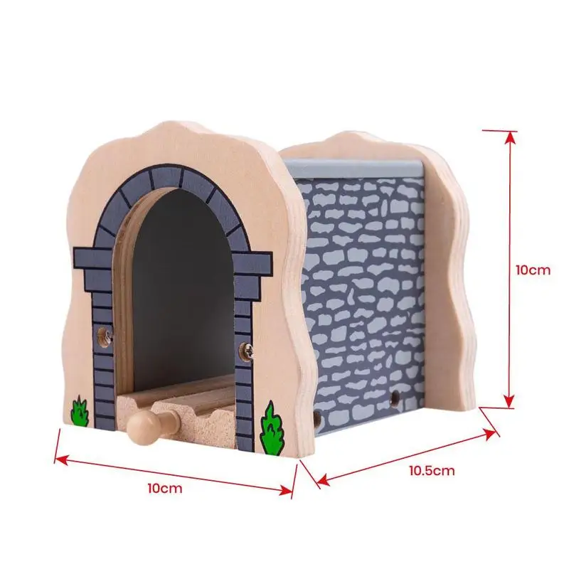 

High Quality Train Railway Cave Wooden Train Scene Accessories Scene Track Small Train Rich Airplane Track U4F1