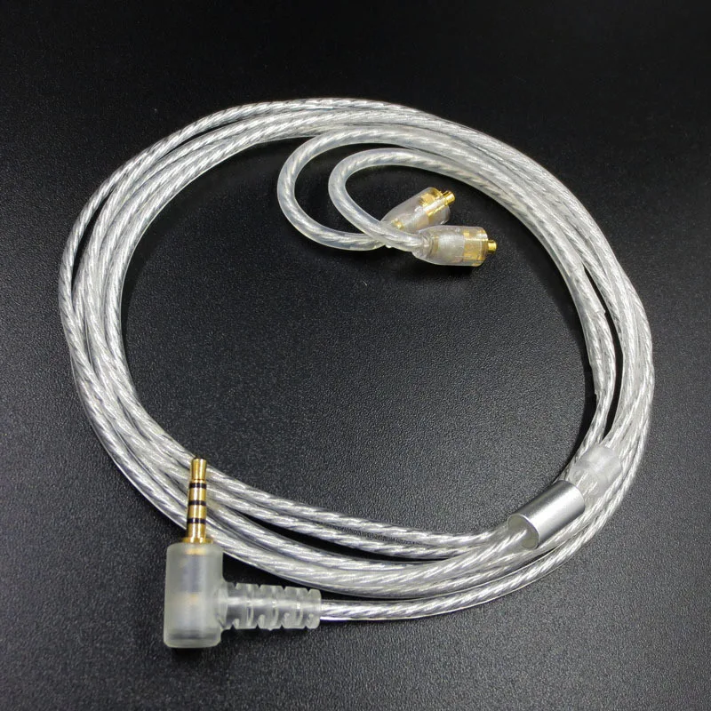 2 5 мм MMCX посеребренный кабель для наушников ririve AK240 Shure SE215 535 UE900 Hi-Fi Улучшенная