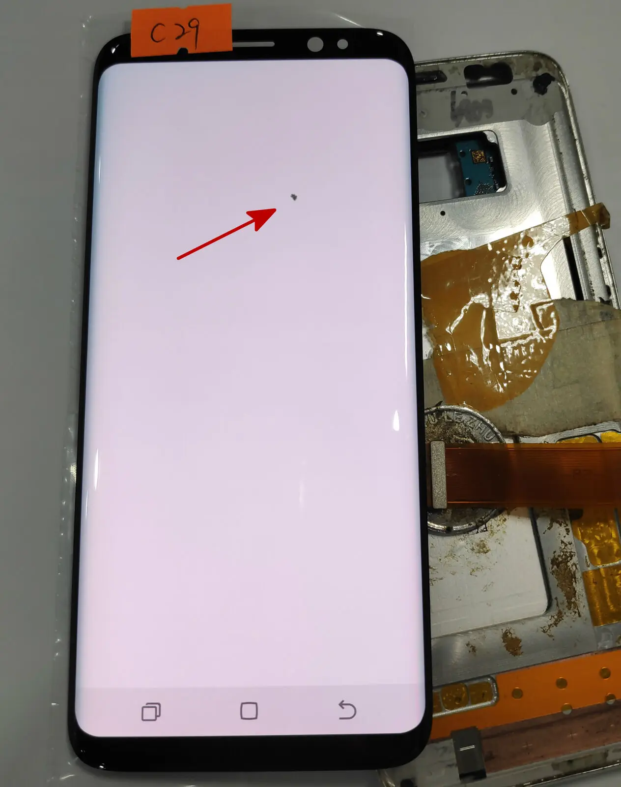 Для samsung Galaxy S8 G950 G950F сенсорный стеклянный экран ЖК-дисплей дигитайзер сборка Замена с черным пятном